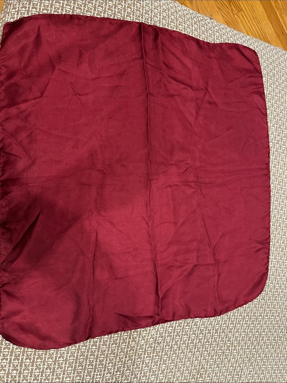18x18.5 Women’s Solid Wine Square Scarf - Lightweight Wrap